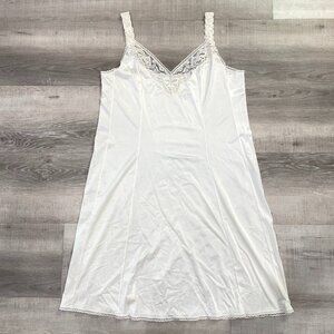 White Vintage Vanity Fair Slip Dress